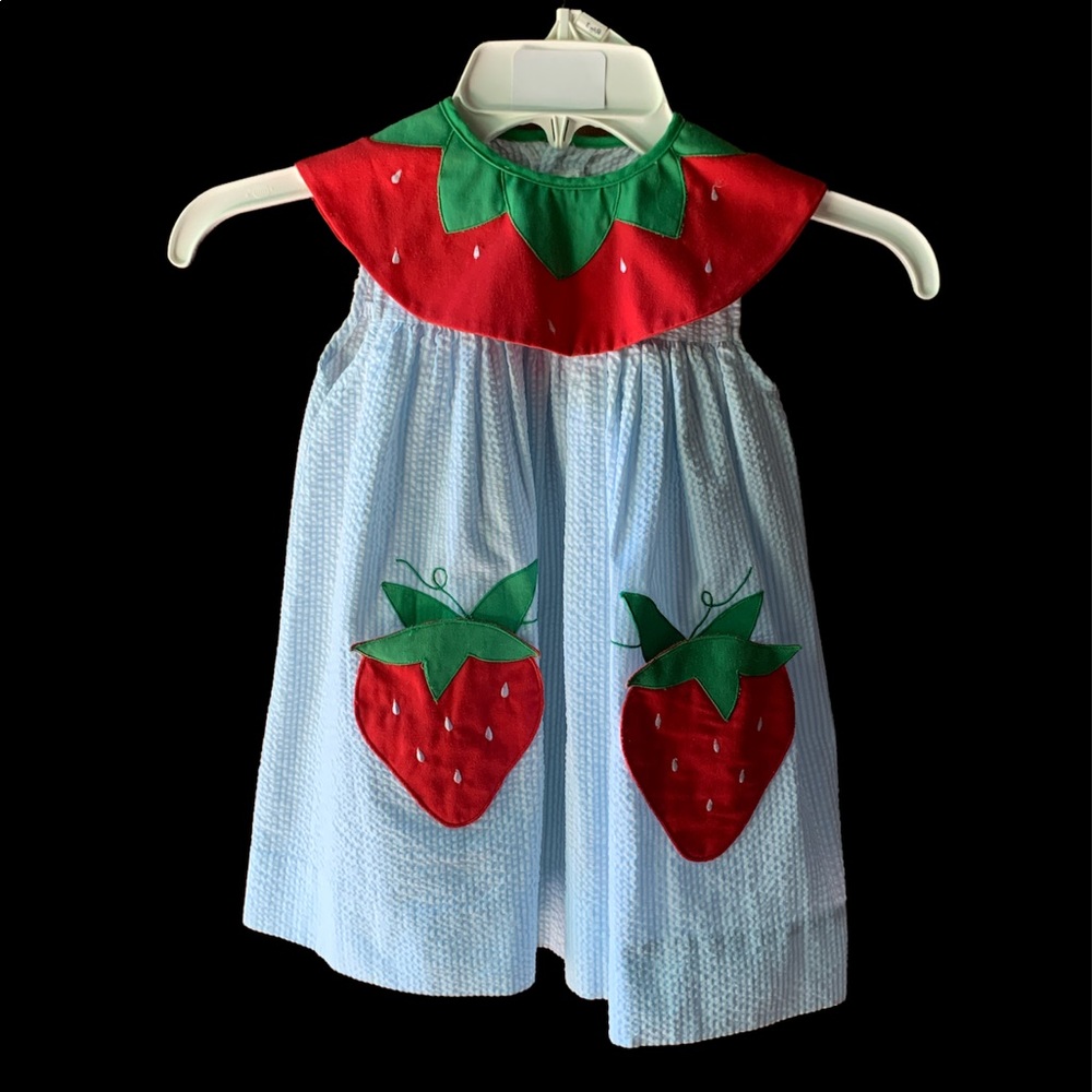 Just Friends 3T ‘90s Strawberry Toddler Dress in Picture-Ready Condition